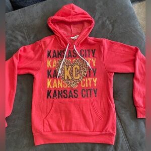 Kansas City Red animal print Hoodie SM